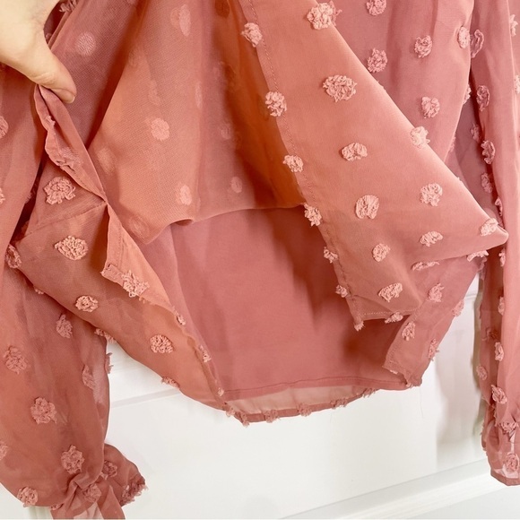 New Boutique Andree by Unit Mauve Pom Pom High Neck Blouse - Picture 10 of 11